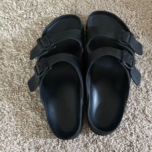 Birkenstock Black Two-Buckle EVA Slide Sandals